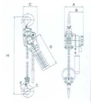 浙江手牌 SB-KTG型手扳葫蘆結(jié)構(gòu)圖