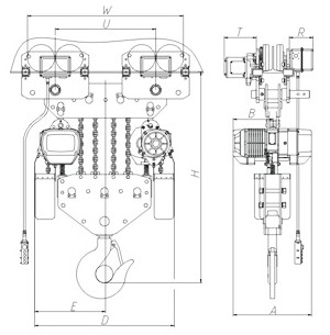 江蘇佳力TXK 15噸環(huán)鏈電動(dòng)葫蘆結(jié)構(gòu)圖