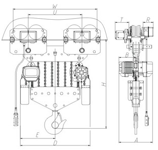 江蘇佳力TXK 20-25噸環(huán)鏈電動葫蘆結構圖