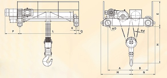 臺灣黑熊 半開放式起重機結(jié)構(gòu)圖