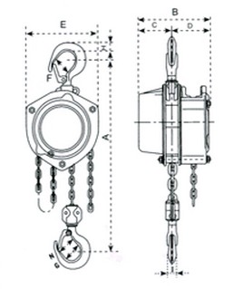上海滬力 輕型手拉葫蘆結(jié)構(gòu)圖