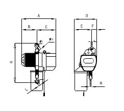 臺灣川崎 環(huán)鏈電動葫蘆1.5t結(jié)構圖