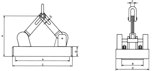 杭州力帥 自動(dòng)永磁吸盤結(jié)構(gòu)圖