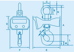 上海友聲 OCS-U3單面直視型電子吊秤結(jié)構(gòu)圖