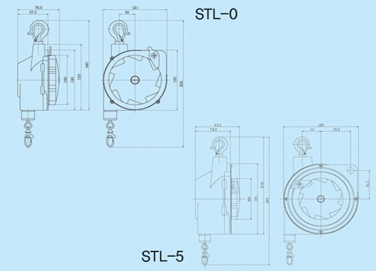 韓國三國 STL加長型彈簧平衡器結構圖