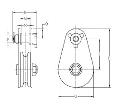 臺(tái)灣振鋒YOKE 8-543型固定式滑車結(jié)構(gòu)圖