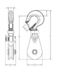 臺(tái)灣振鋒YOKE 8-502鉤式滑車結(jié)構(gòu)圖