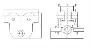 臺灣川崎 CST-Y4型重型手推單軌小車結(jié)構(gòu)圖