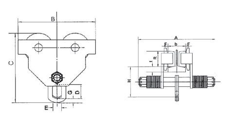 臺灣川崎 PTA工字行車結(jié)構(gòu)圖