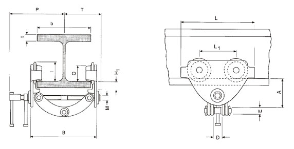 臺(tái)灣川崎 PTC工字行車結(jié)構(gòu)圖
