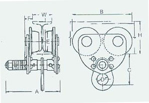 臺灣川崎 VP工字行車結(jié)構(gòu)圖